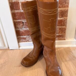 Brown Leather Cowboy Boots